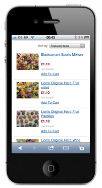 Allmark Sweets - 1st sweet shop with an iPhone site